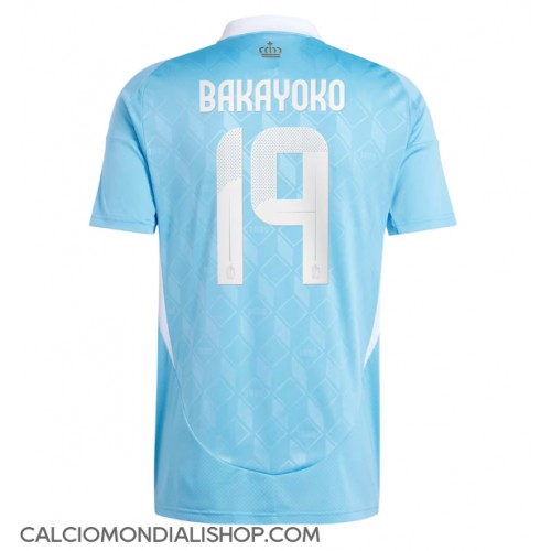 Maglie da calcio Belgio Johan Bakayoko #19 Seconda Maglia Europei 2024 Manica Corta